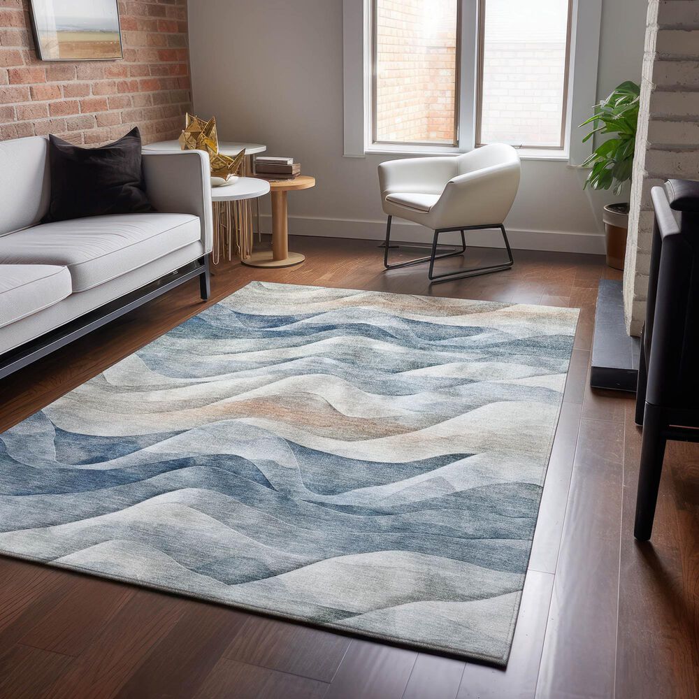 Dalyn Rug Company Pacifica PA3 3&#39; x 5&#39; Blue Area Rug, , large