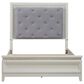 Belle Furnishings Reflections 5-Piece Queen Upholstered Bedroom Set in Pearl White and Rhinestone, , large