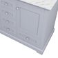 Lexora Home Dukes 48" Double Bathroom Vanity in Dark Grey with 2 cm White Carrara Marble Top and Rectangular Sinks, , large