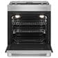 JennAir 6.2 Cu. Ft. Rise 30" Electric Downdraft Slide-In Range in Stainless Steel and Black, , large