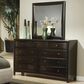 at HOME Dayton 9-Drawer Dresser and Mirror in Cappuccino, , large