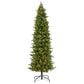 The Gerson Company 7.5" Pre-Lit Artificial Natural Cut Narrow Saginaw Spruce with Multicolored Lights in Green, , large