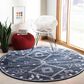 Safavieh Adirondack ADR208N 6" Round Navy and Silver Area Rug, , large