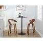 LumiSource Grotto 26" Swivel Counter Stool with Cream Faux Leather Upholstery in Walnut and Chrome (Set of 2), , large