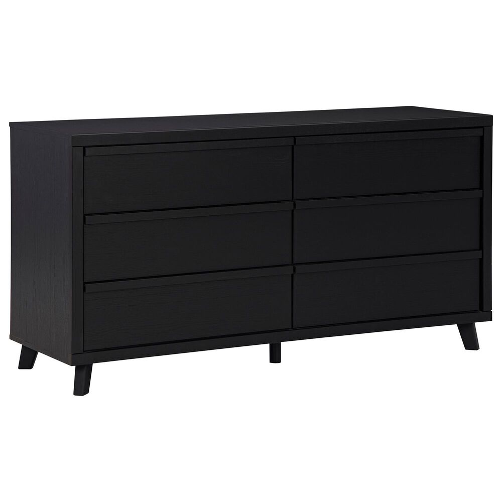 Ashley Danziar 6-Drawer Dresser in Matte Black, , large