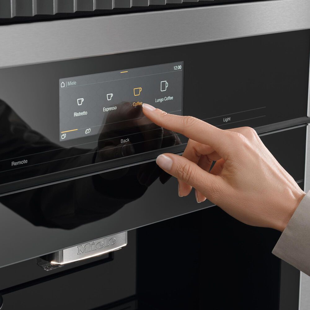 Miele 2.7L Built-In Coffee Machine with DirectWater in Black and Stainless Steel, , large