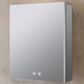 Lexora Home Corsica 20" x 28" LED Mirror Medicine Cabinet with Defogger in Aluminium, , large