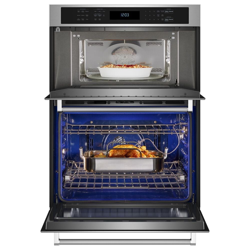 KitchenAid 2-Piece Kitchen Package with 30&quot; Built-In Combination Microwave Wall Oven and 36&quot; Gas Cooktop in Stainless Steel, , large