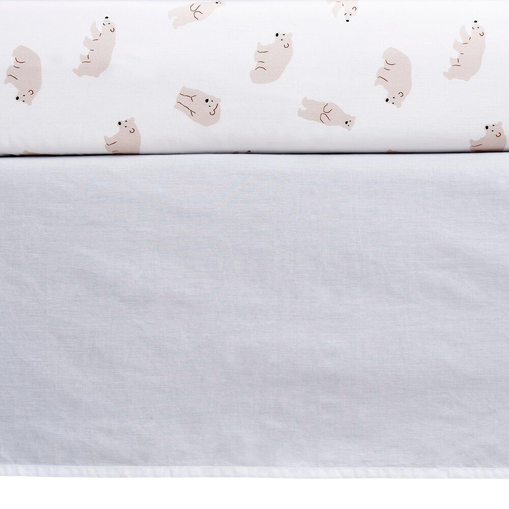 Oxford Baby Beary Cute 3-Piece Baby Crib Nursery Bedding Set in White and Beige, , large