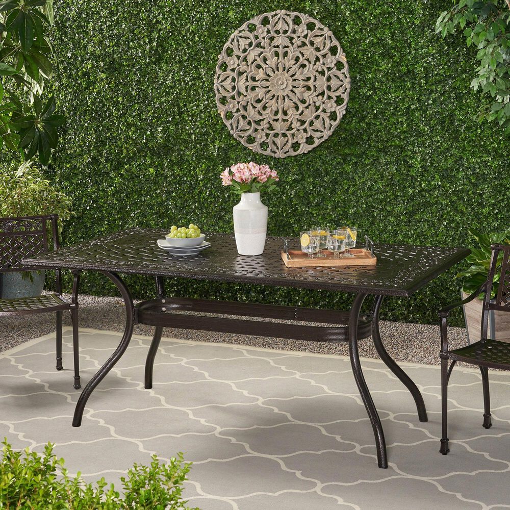 Hearth and Haven Ravenna 7-Piece Outdoor Dining Set in Bronze, , large