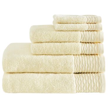 Hampton Park Breeze 6-Piece Cotton Towel Set in Yellow, , large