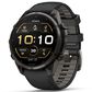 Garmin fenix 9 Pro Smartwatch 47mm Carbon Gray DLC Titanium with Black and Pebble Gray Silicone Band, , large