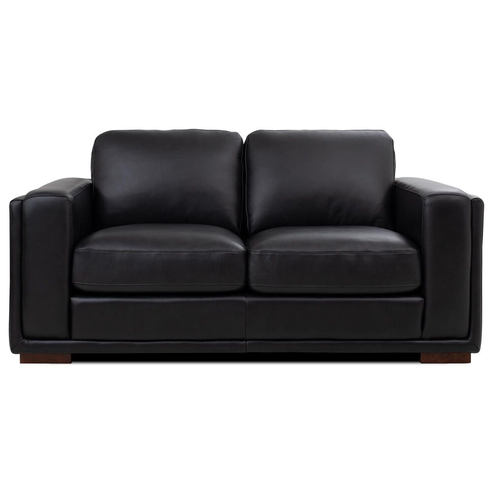 Italiano Furniture Luca Stationary Loveseat in Black, , large
