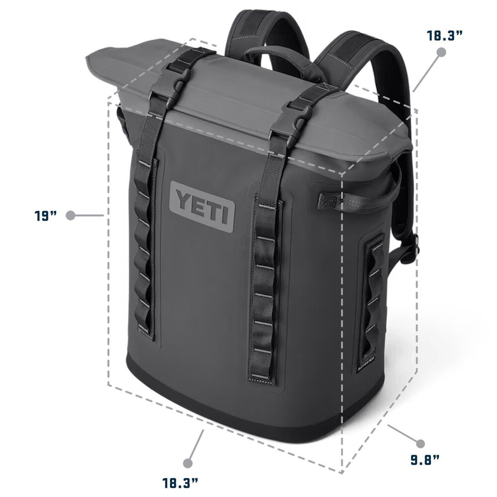 YETI Hopper M20 Backpack Soft Cooler in Olive and King Crab Orange, , large