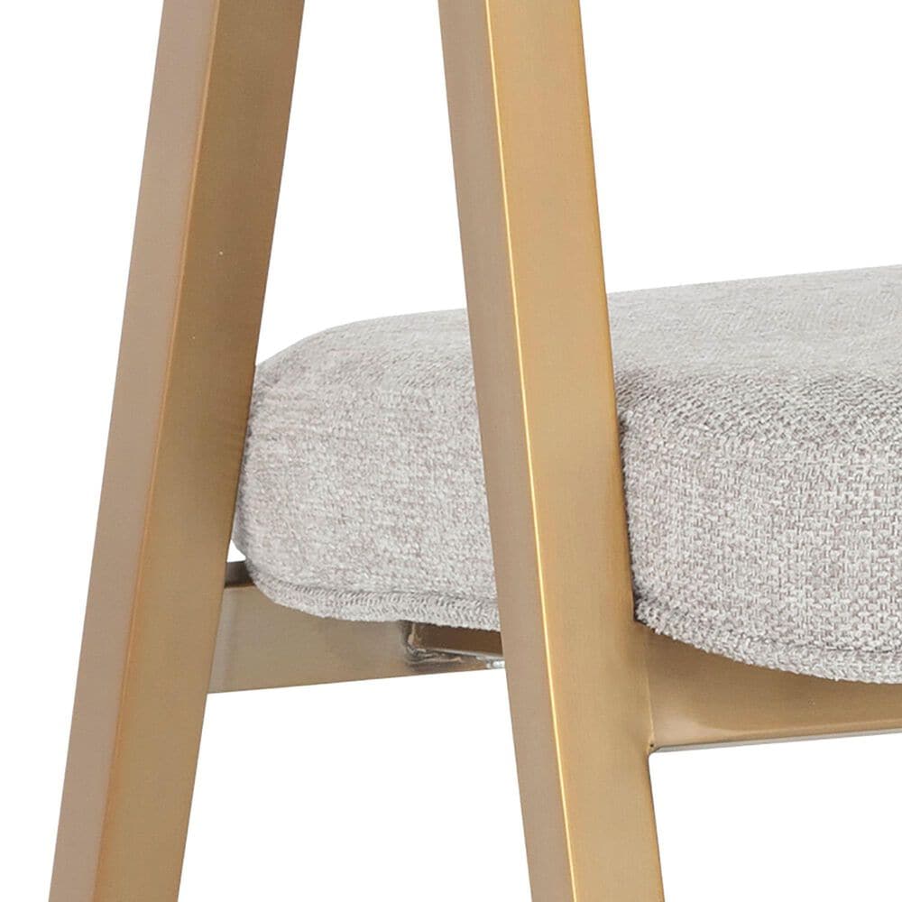 37B Burgos Dining Chair with Grey Cushion in Brushed Gold, , large