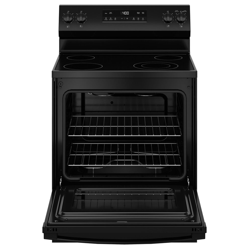 GE Appliances 30&quot; Freestanding Electric Range with Steam Clean in Black, , large