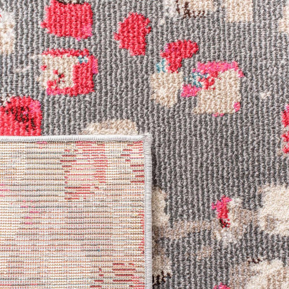 Safavieh Madison MAD425R 6&#39; x 9&#39; Grey and Red Area Rug, , large