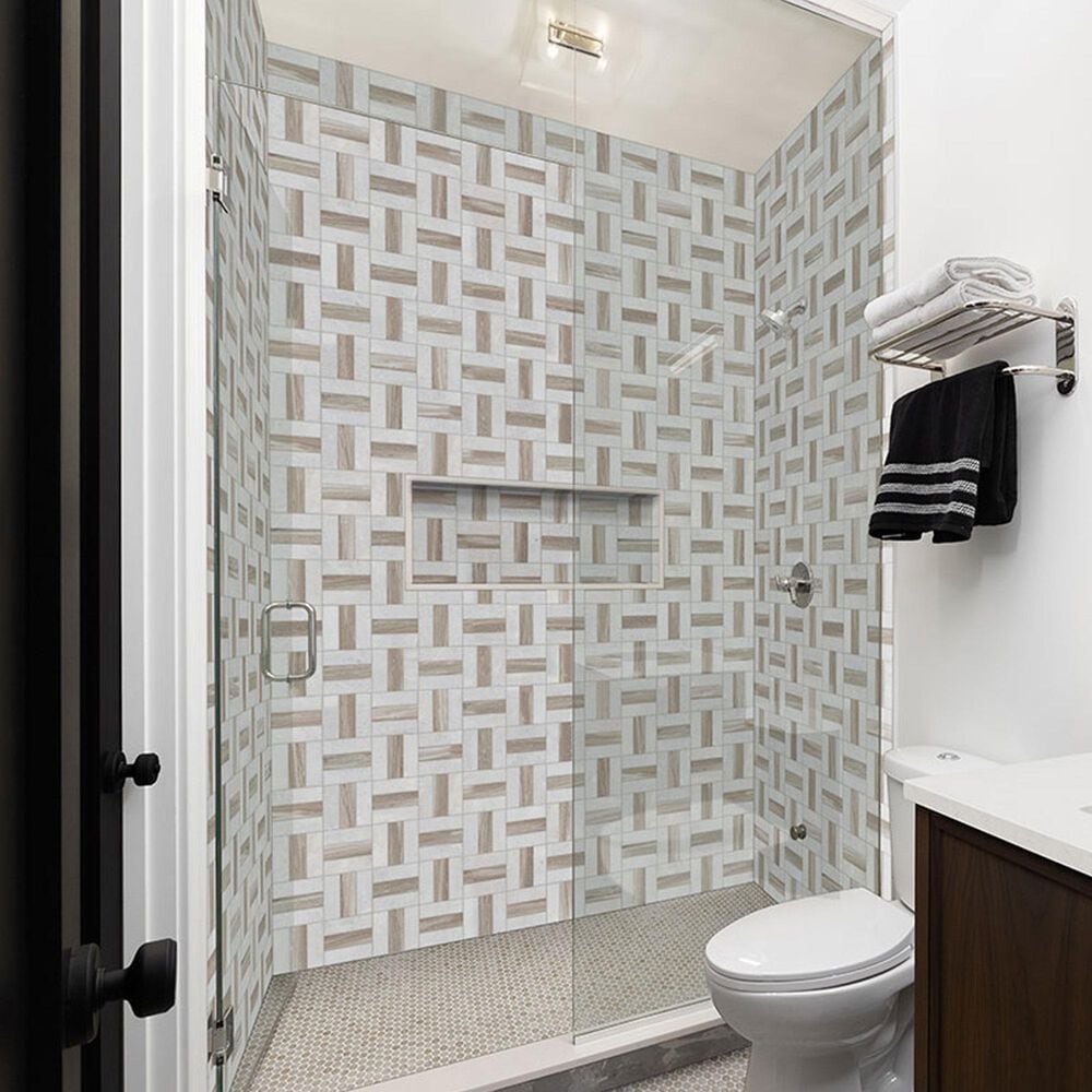 MS International Myrtle Sands 2" Round on 12" x 12" Porcelain Mosaic Sheet, , large