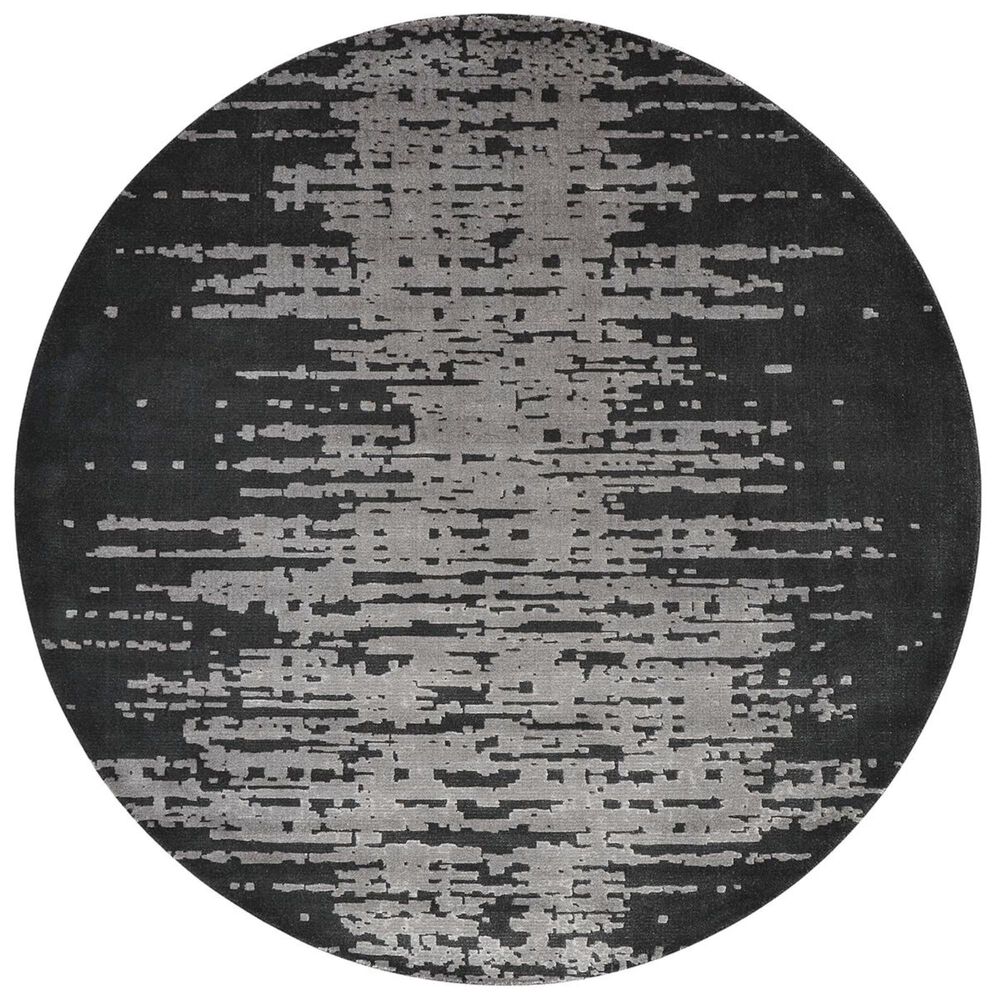 Nourison Twilight TWI11 8" Round Flint Area Rug, , large