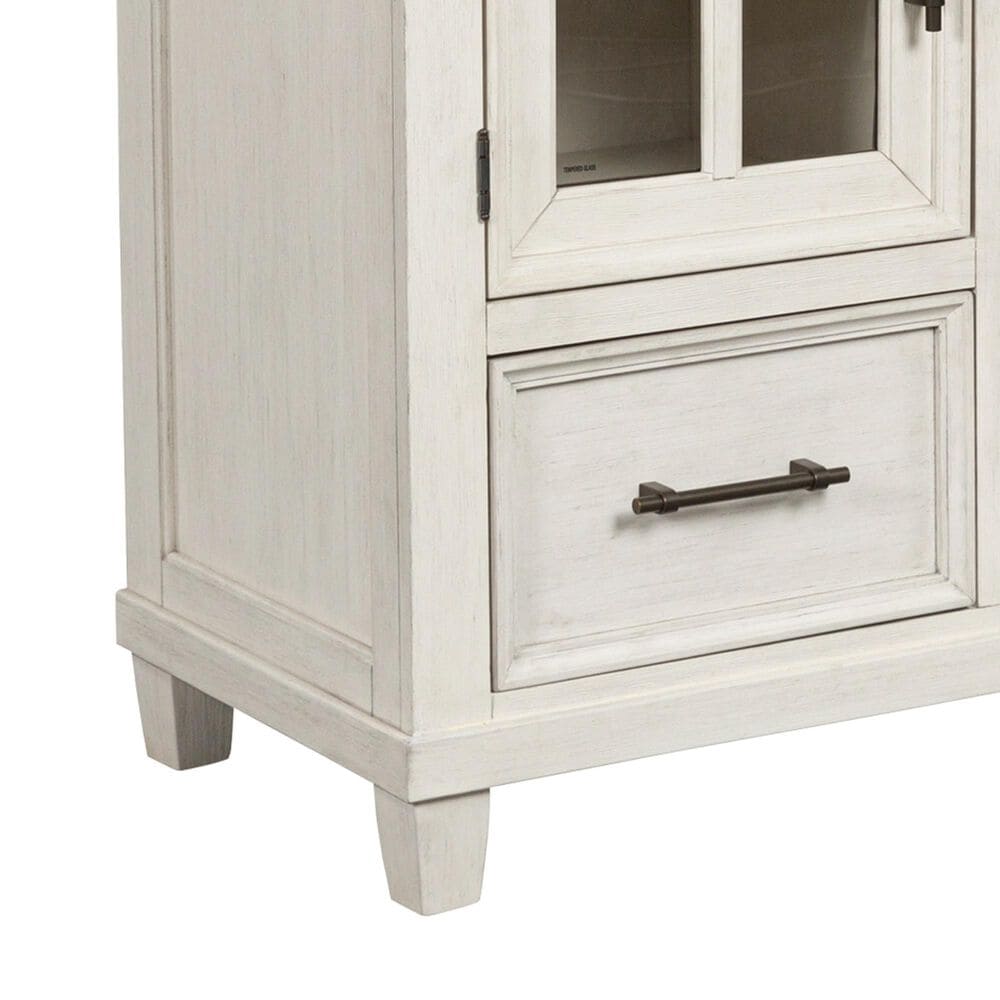 Ashley Shaybrock 5-Drawer Dresser in Antiqued White and Brown, , large