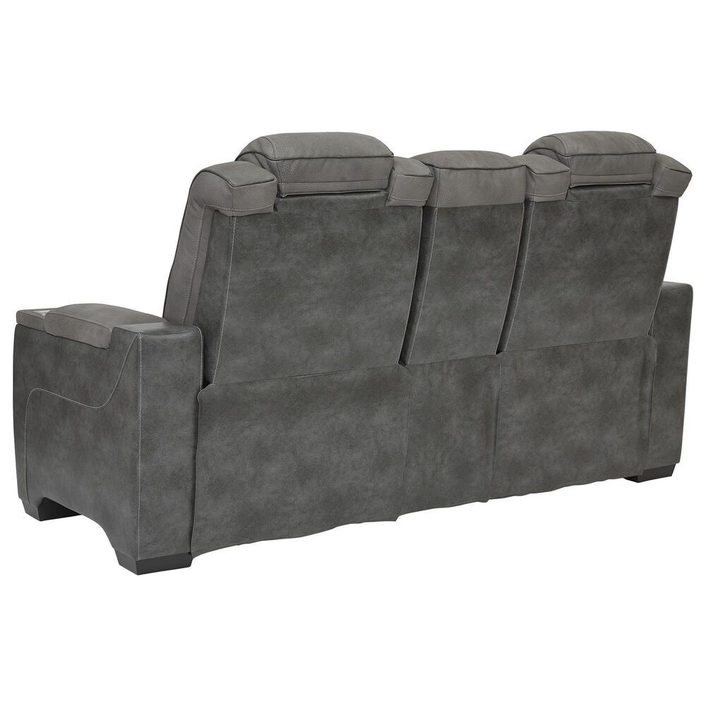 Ashley Next-Gen DuraPella Power Reclining Loveseat with Console in Slate, , large