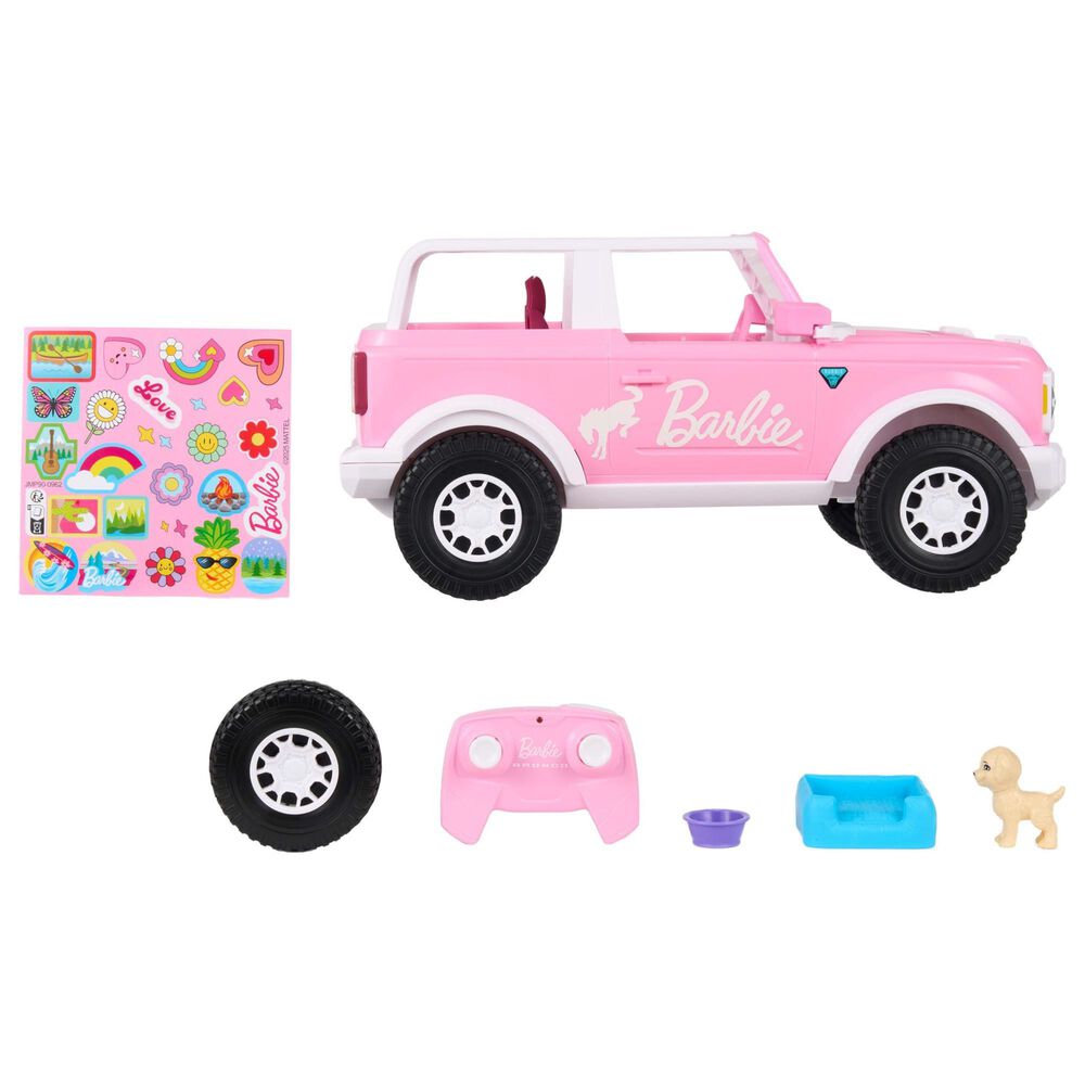 Hot Wheels Barbie Ford Bronco Battery-Powered Vehicle with Remote-Control, , large