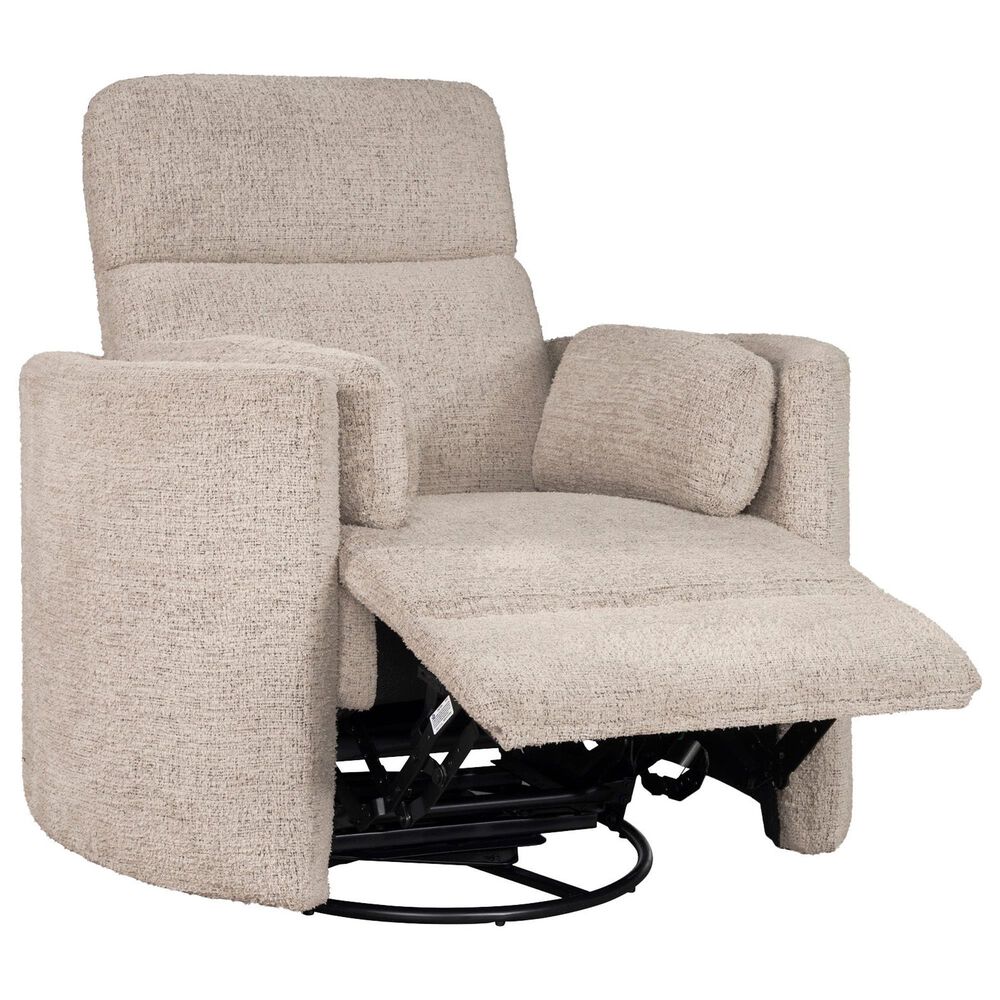 Simeon Collection Radius Manual Swivel Glider Recliner in Burlap, , large