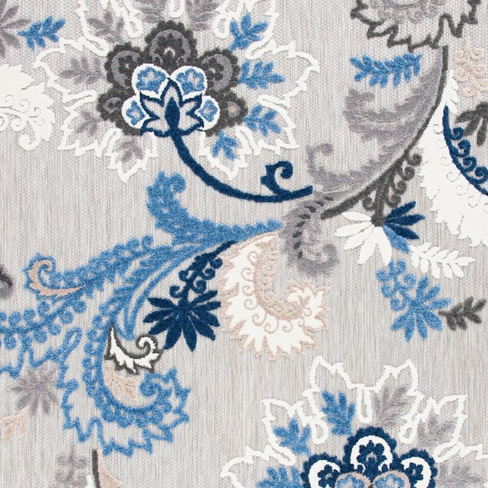Safavieh Cabana CBN305F 8&#39; x 10&#39; Grey and Blue Indoor/Outdoor Area Performance Rug, , large