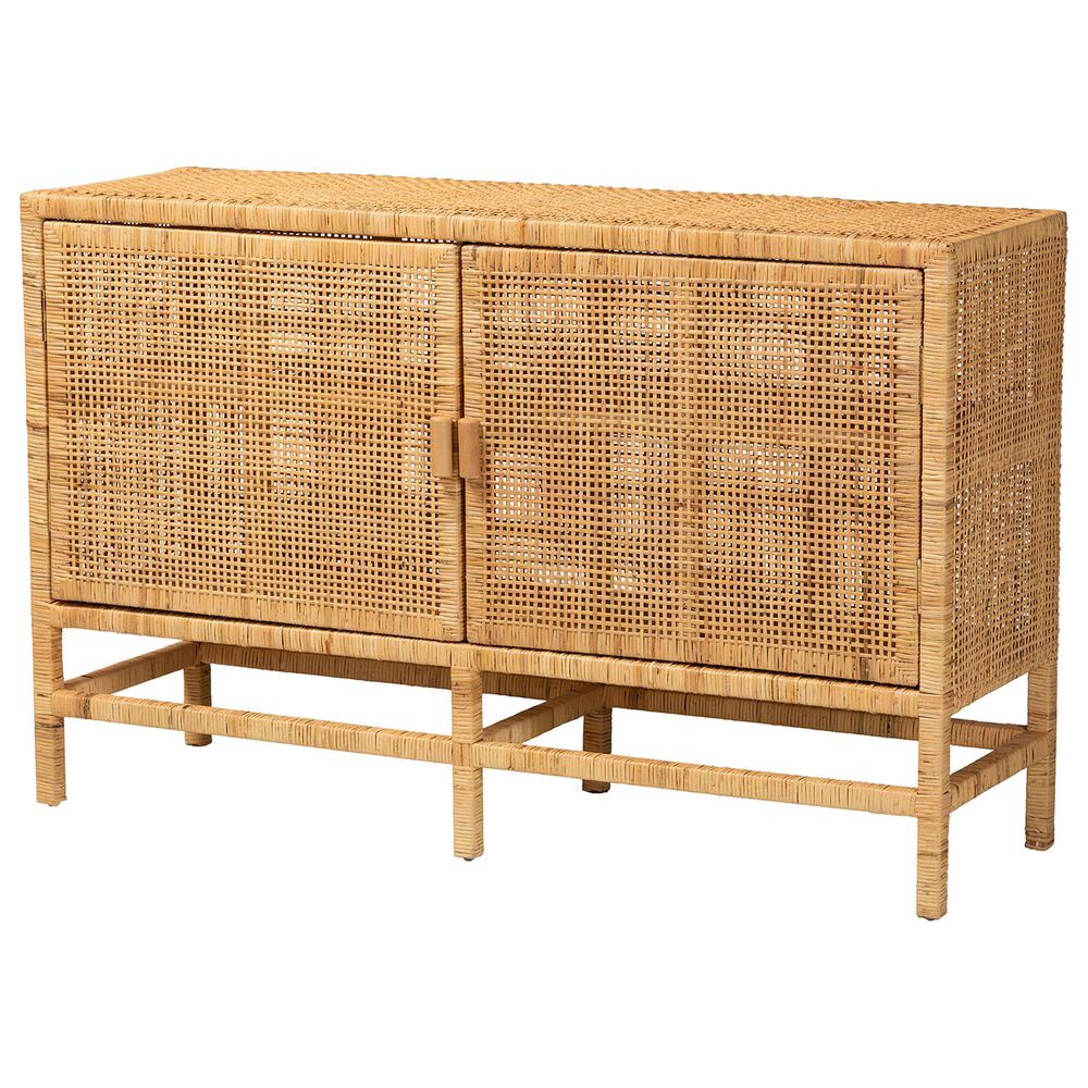 Baxton Studio Vivan 2-Door Storage Cabinet in Natural Brown, , large
