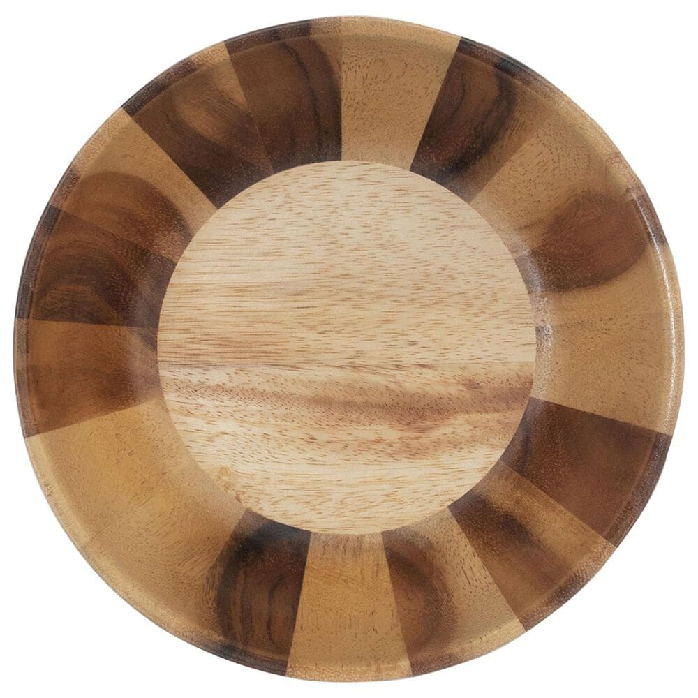 Lipper Small Sunburst Salad Bowl in Brown, , large