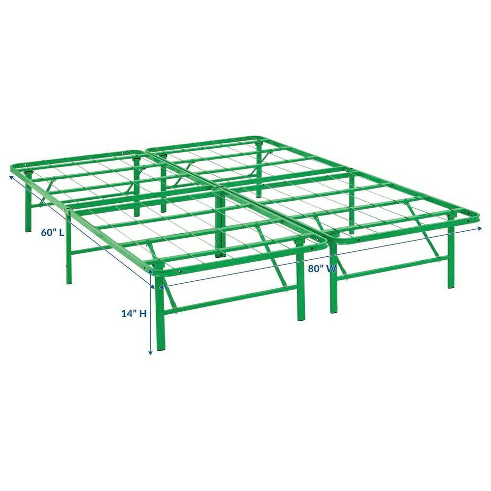 Modway Horizon Platform Queen Bed Frame in Green, , large