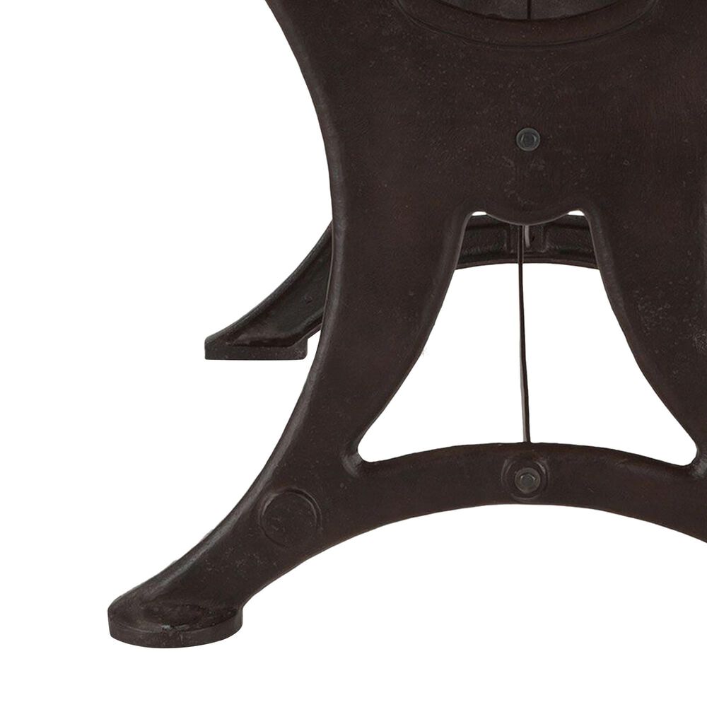 Home Trends &amp; Design Organic Forge 72&quot; Dining Table in Raw Walnut and Antique Zinc - Table Only, , large