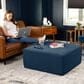Jaxx Fairlie Boucle Fabric Ottoman in Navy, , large