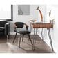 Lumisource Avery Writing Desk in Black, Walnut and Clear, , large