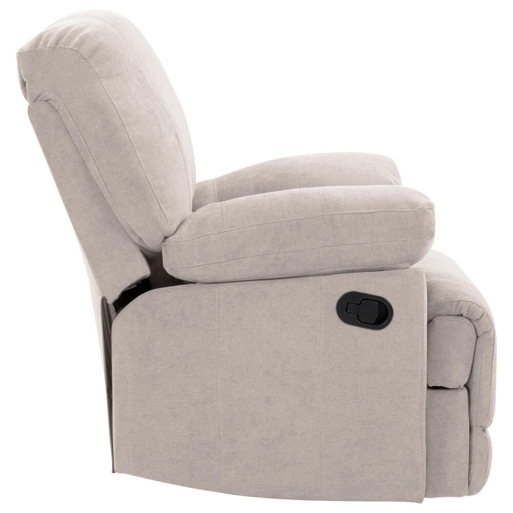 CorLiving Lea Recliner in Beige Fabric, , large