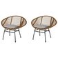 Hearth and Haven Engle Outdoor Armless Chair with Cushions in Beige (Set of 2), , large