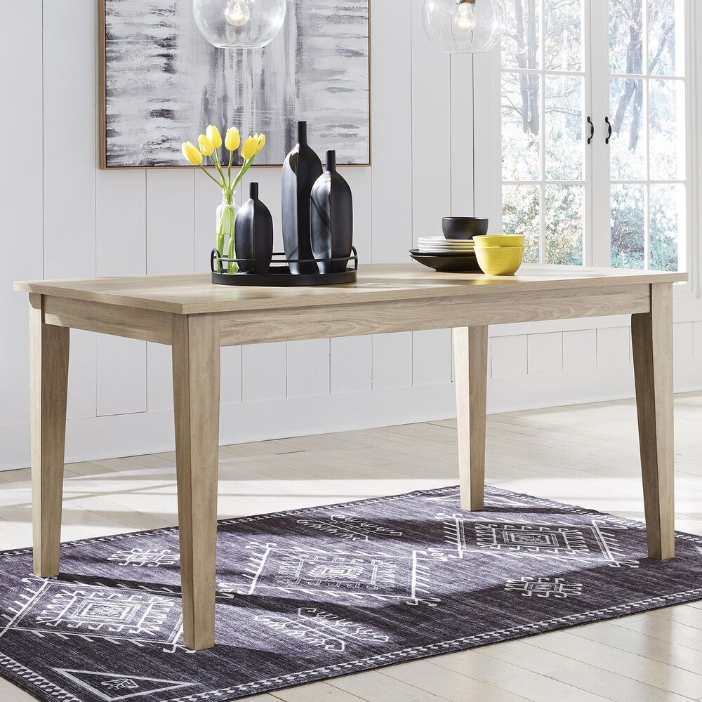 Ashley Gleanville Dining Table in Light Brown - Table Only, , large