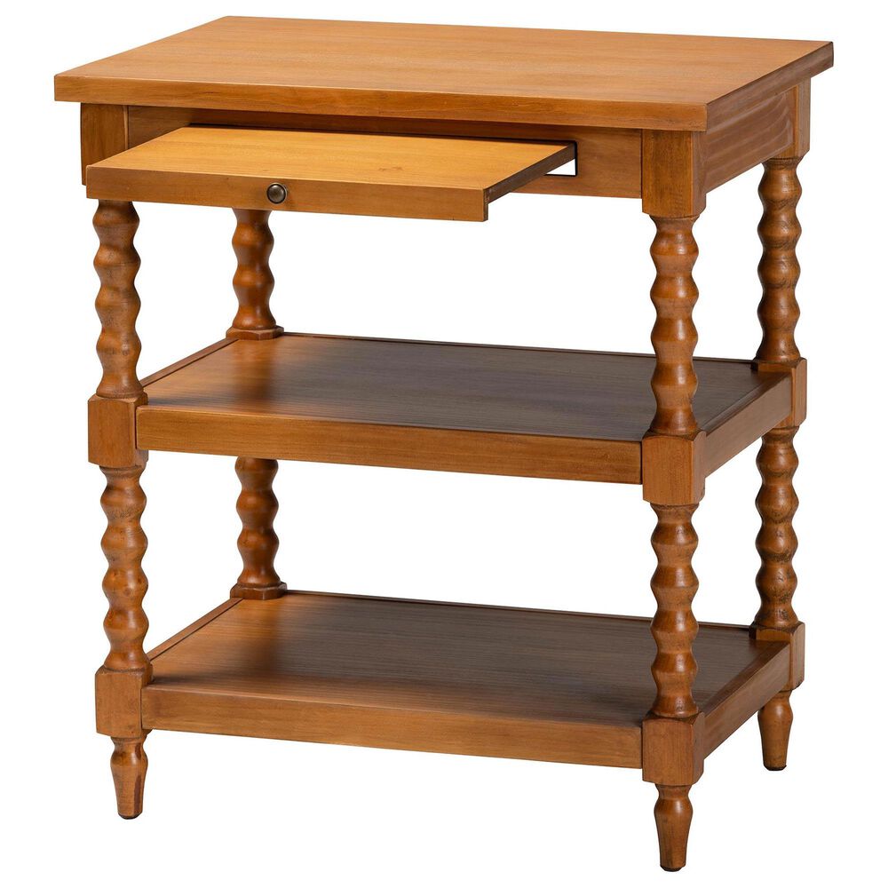 Baxton Studio Imogene Retro-Modern End Table in Walnut Brown, , large