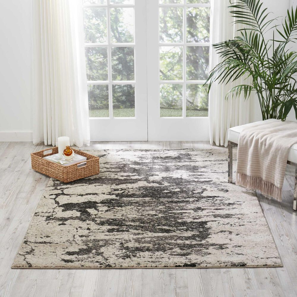 Nourison Maxell 9&#39;3&quot; x 12&#39;9&quot; Ivory and Grey Area Rug, , large