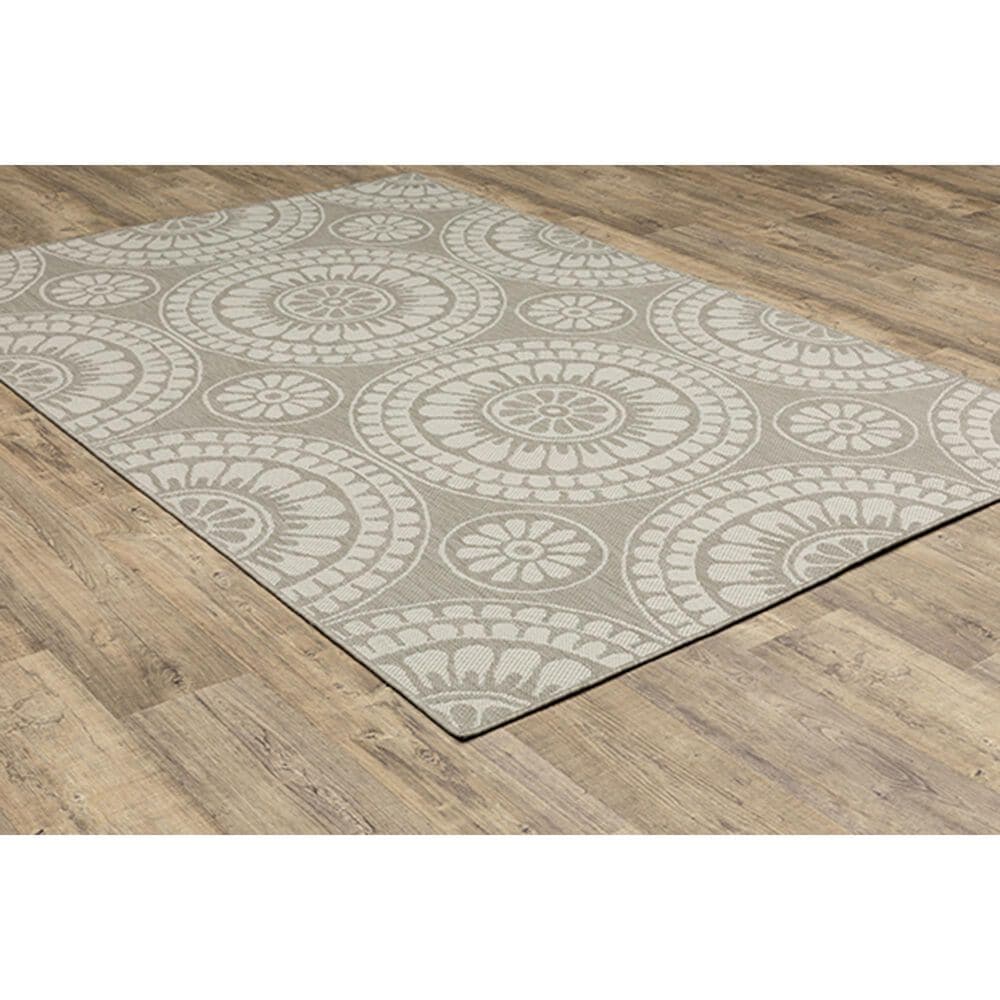 Oriental Weavers Portofino 1832H 7&#39;10&quot; x 10&#39;10&quot; Gray Area Rug, , large