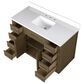 Lexora Home Abbey 48" Single Bathroom Vanity in Grey Oak with 2 cm White Quartz Top and Rectangular Sink, , large