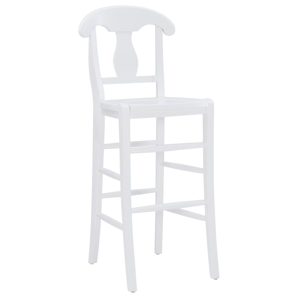 Linon Home Decor Vander Bar Stool in White, , large