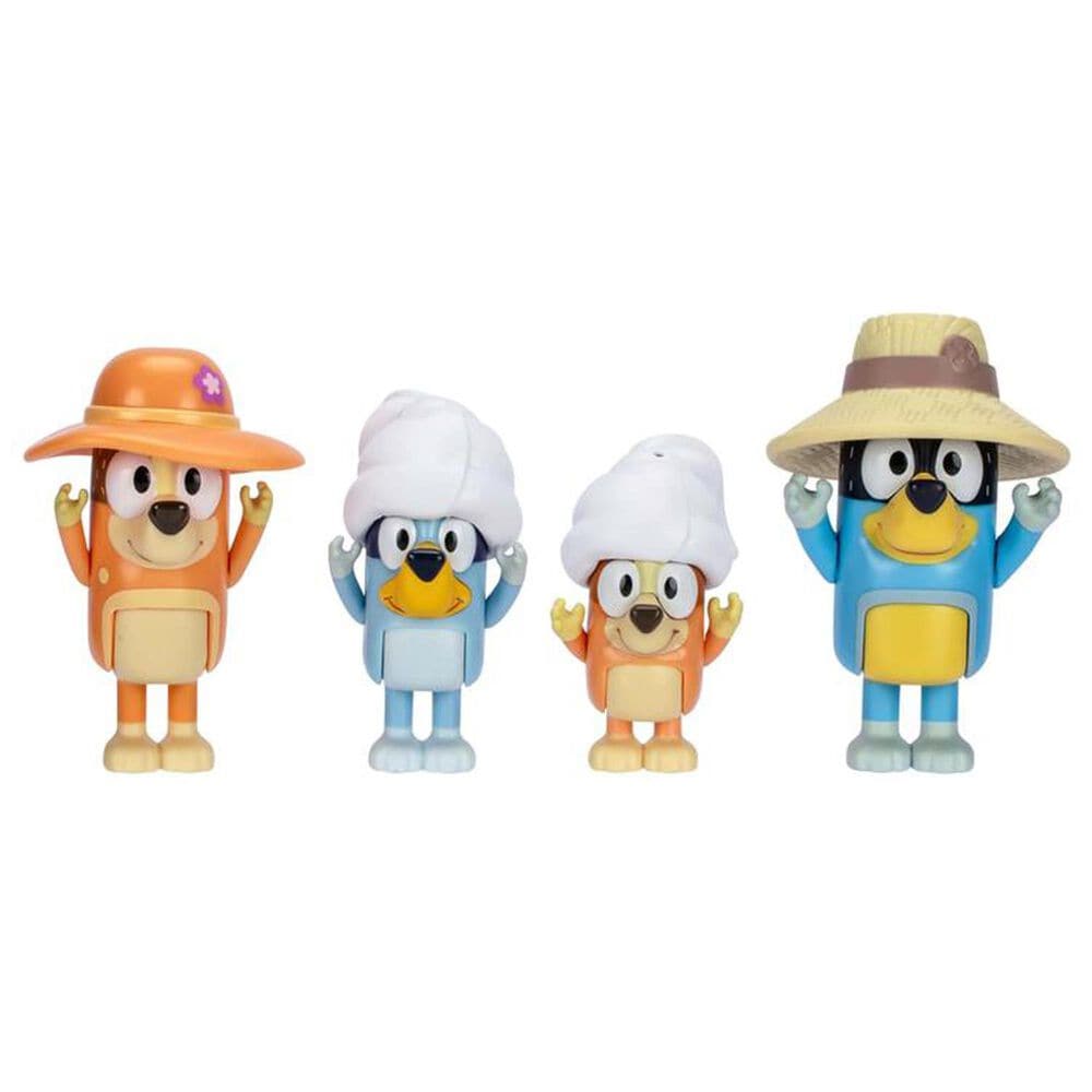 Bluey Bluey 4-Pack Family Trip Action Figure, , large