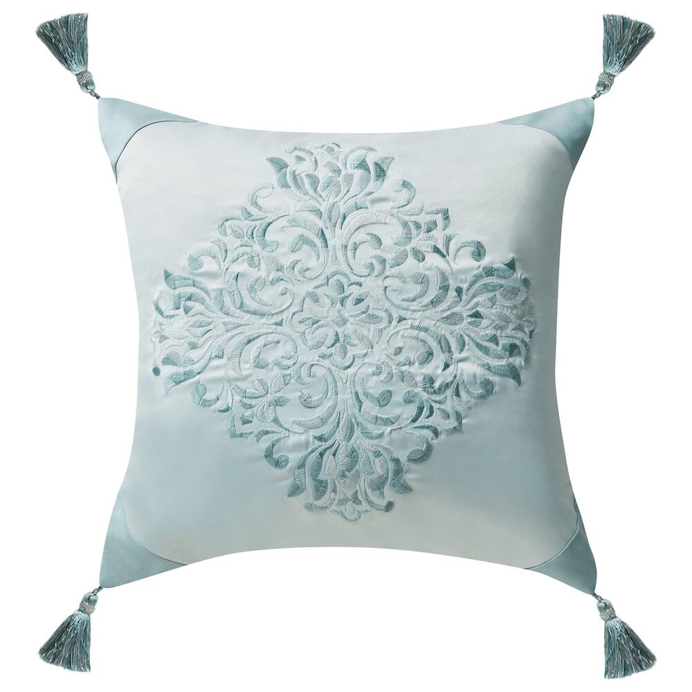 BCP Home Waterford Paltrow 18" x 18" Decorative Pillow in Blue and Ivory, , large