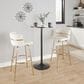 LumiSource Cinch 30" Swivel Barstool with Cream Upholstery in Gold (Set of 2), , large