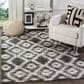 Safavieh Adirondack ADR118R-24 2"6" x 4" Charcoal/Ivory Door Mat, , large