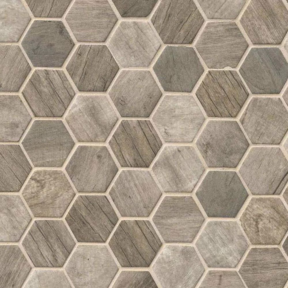 MS International Driftwood Hexagon 12" x 12" Glass Tile , , large