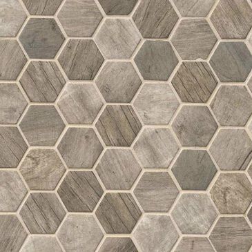 MS International Driftwood Hexagon 12" x 12" Glass Tile , , large