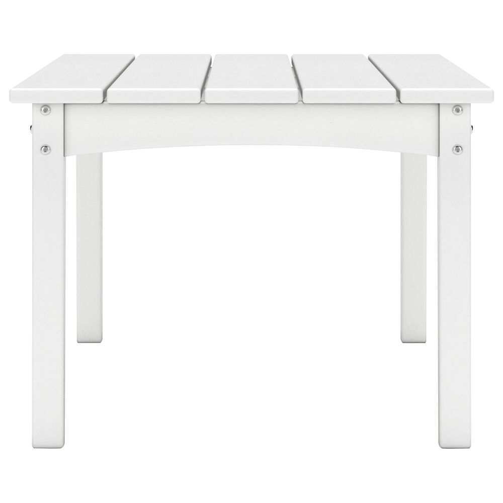 Ashley Hyland Wave Patio Rectangular Coffee Table in Bright White, , large