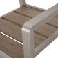 Hearth and Haven Outdoor Dining Chair with Faux Wood Seat in Natural and Silver (Set of 2), , large